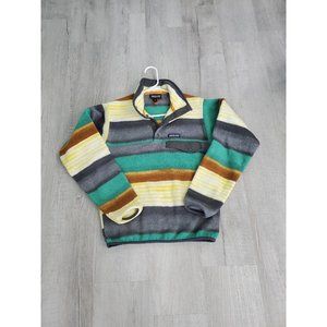 Patagonia Men’s Multicolor Fitz Stripe Lightweight Synchilla Snap-T Fleece XXS
